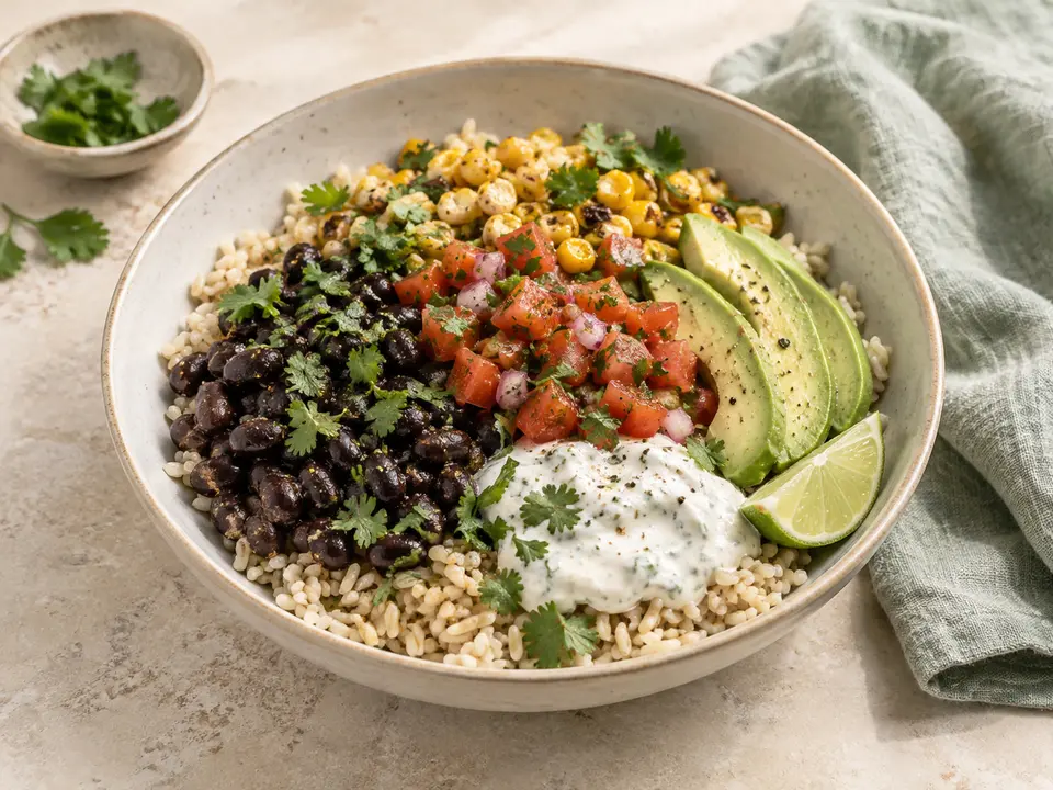 Burrito bowl s fazolemi