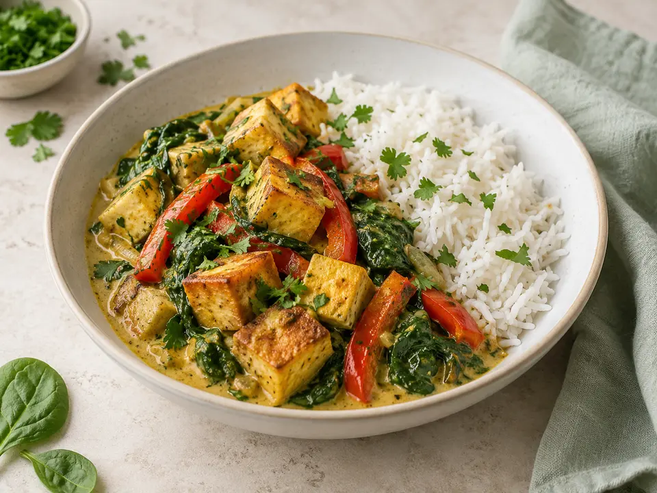 Tofu kari s rýží